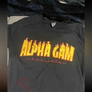 Alpha gamma delta flames tshirt